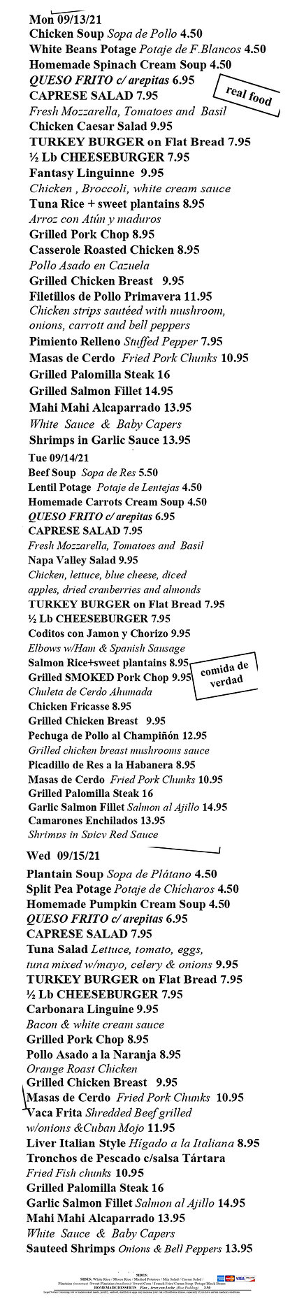 DAILY MENU | Oceancafe